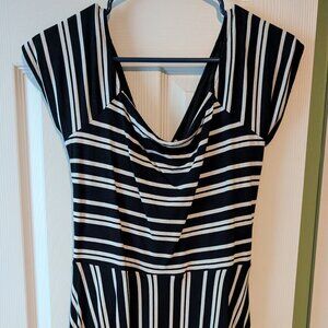 Loft open back striped dress